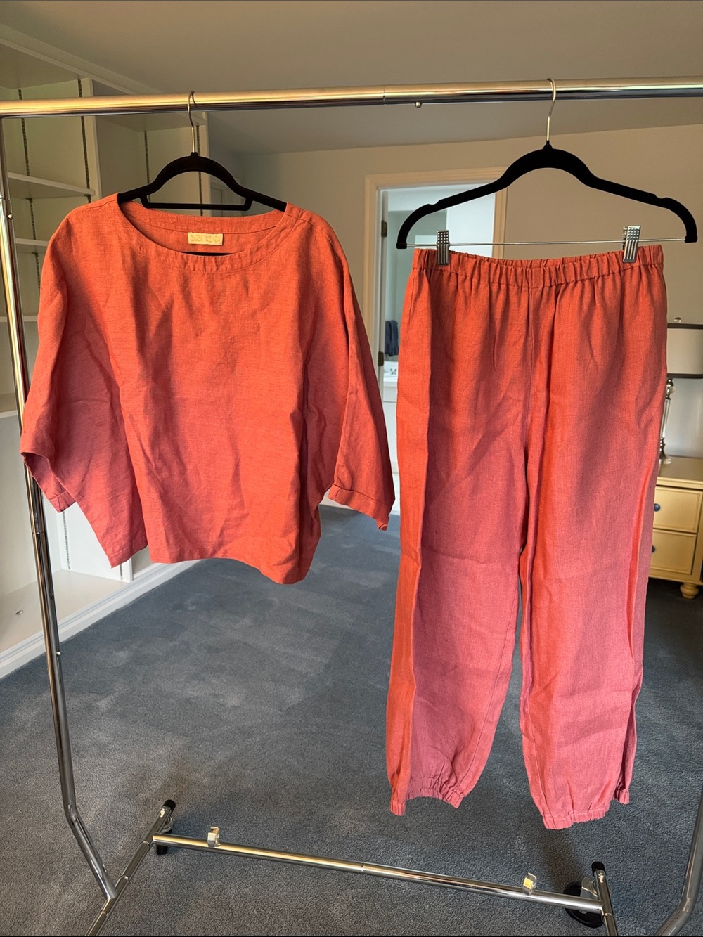 Suzi Kondi Saria Top and Delos Pant Linen Set